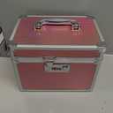 Medicine Lock Box with 3-Digit Combination Lock Pink Lockable Storage Box for Medication, Small Lock Box for Valuables, 10"x7"x9" Locking Medicine Box for Home Travel Dorm