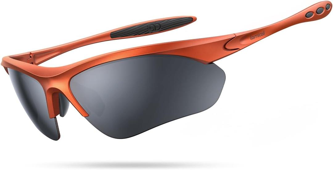 Lamicall 22g Polarized Sports Sunglasses for Men Women - UV400 Protection Sun Glasses for Running Cycling Baseball Driving