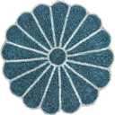 Beaded Placemats Round 13" Hand-Beaded Placemats, Farmhouse Weave Place Mats, Rustic Braided Wicker Table Mats for Dining Table, Home, Wedding Single Pack (Teal Silver) - ALPHA Living HOME