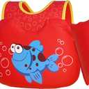 Dark Lightning Toddler Swim Vest for Kids Ages 2-7, Kids Floaties with Arm Wings, USCG Approved Pool Swim Vest for Boys Girls, 33-55 lbs (Fish) One Size