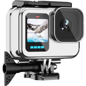 BO&DQQ Protective Waterproof Case Compatible for Go Pro Hero 13 12 11 10 9 Black, 60M/196FT Underwater Diving Housing Shell Accessories Kit