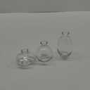 Glass Bud Vases Set of 3, Hewory Cute Clear Small Vases Handmade, Mini Glass Flower Vase for Floral Arrangement, Tiny Centerpiece for Wedding Party Events Home Office Table Decor (Not Include Flower)