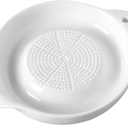 1 Pack Advanced Ceramic Grater Plate for Ginger, Garlic, Onion, Cheese, Lemon, Chocolate, Vegetables and Fruits in Kitchen, White, 6 Inches