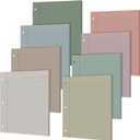 PerKoop 400 Sheets Colored Loose Leaf Paper 8.5" x 11" college ruled Lined 3 Hole Punched notebook Filler Paper for 3 Ring Binders Office School Supplies (Morandi Colors)