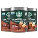 Starbucks Crema Collection Premium Instant Molten Chocolate Flavored Instant Coffee, 100% Arabica Beans, 3 Tins (7.12 Oz Each) 1.34 lb. (BBD 05/19/26)