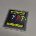 THKFISH Jig Heads Kit, 12PCS Crappie Jig Heads for Fishing, Jig Heads Hook with Round Scent Holder, Jigs for Crappie Bass Fishing, 3/16OZ, White Yellow Red