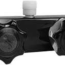 EXCELFU RV Shower Faucet, 4" Camper Shower Faucet Valve Diverter with Knobs for Outdoor and Indoor for RV Camper Trailer Motorhome (Black)
