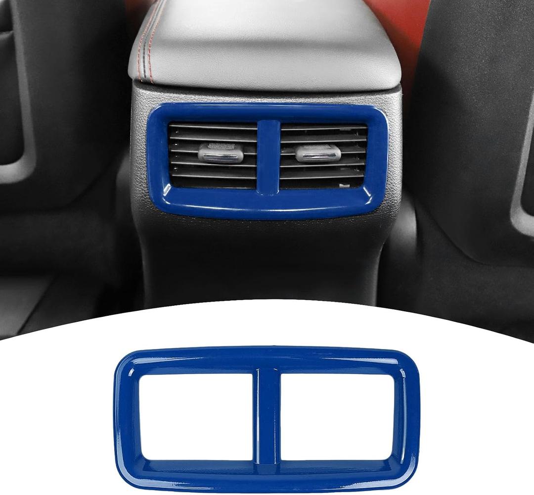 for Challenger Rear Air Vent Cover Trim Fit for Dodge Challenger 2015 up Blue Interior Accessories 1pcs