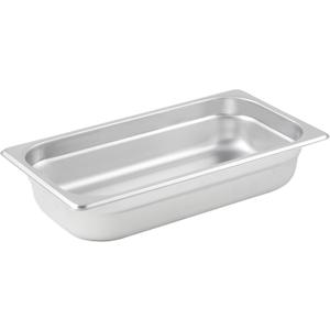 Winco SPJM-302 Anti-Jamming Steam Pan, 1/3 x 2 1/2-Inch, 24-Gauge,Stainless Steel,Medium, 2.5" Deep