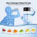 Upgrade Hydrogen Water Bottle, 3Min 2200PPB Rapid Hydrogen Water Generator -SPE PEM Tech, 14OZ Portable Hydro Water Machine, Health Care Gifts for Husband, Wife, Family, Friends, Travel