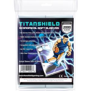 TitanShield 2000ct MEGA Pack Soft Penny Card Sleeves for Trading Cards 2-5/8 x 3-5/8 (67x94mm)