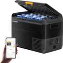 BougeRV 12 Volt Car Refrigerator, CRS 53 Quart Portable Fridge Freezer with APP Control, -4 to 68 Compressor Electric Cooler 12/24V DC 110~240 Volt AC for Truck Van RV Camping Road Trip