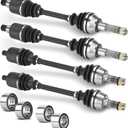 Rear & Front CV Axle with Wheel Bearings Set for Polaris RZR 800 2008-2014 EPS/LE, NOT FITS RZR S 800, RZR 4 800, Direct for 1332884 1332440 Left/Right Drive Shaft