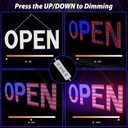 LED Open Signs for Business, 40"L x 14"W Inch Large Led Open Sign with 3 Scene Modes, Ultra Bright Adjustable Open Light Up Sign Led for Storefront (US Flag)