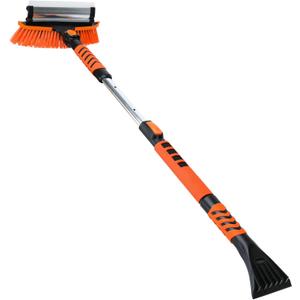 3in1 Snow Brush and Ice Scraper for Car Windshield,42'' Extendable Heavy Duty Snow Broom Vehicle Snow Removal Tool for Car SUV Trucks (42 inch)