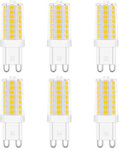 Makergroup Dimmable G9 LED Light Bulbs 120V, 35W T4 G9 Halogen Equivalent, Daylight White 6000K for Crystal Chandeliers Lights, Accent,Pedant,Wall Sconces,Ceiling Lights 6-Pack