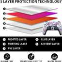 Skin Sticker for Game Console 5 Cover - Cherry Skull, Compatible with Both Disc Edition & Digital Edition (not Slim Ver) - 2 Controller Skins & Console Skin - No Bubble, Full Protection, Removable, PS5