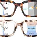 ZONLON Progressive Multifocus Reading Glasses for Women Blue Light Blocking, Photochromic Multifocal Reading Sunglasses (2 Mix C2, 2.5)
