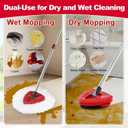 Mop Heads Replacements for Ocedar, Mop Replace Head for o Cedar Easywring 1 Tank, Spin Mop Replacement Head Include 4 Pack Spin Mop Refills Deep Cleaning, 1 Scrubber Mop Head and 1 Mop Base