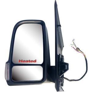 Driver Left Side Door Mirror Power and Heated Power Folding with Signal Light and BLIS Textured Back Cover for Mercedes Sprinter Freightliner Sprinter from 2019 to 2024