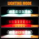 Third 3rd Brake Light LED for 1999-2016 Ford F250 F350 F450 F550 Super Duty, 1993-2011 Ford Ranger High Mount Rear Cab Brake Lights Assembly, 99-16 F-250-F-550 Cargo Stop Light (Chrome)