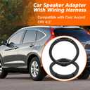 Speaker Mounting Adapter Plates and Wiring Harness, Compatible with Acura Civic Accord CRV 6.5"/6.75" Speaker Mounting Adapter Upgrade Solid Type 2 Pairs