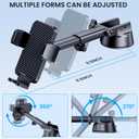 GUWEZ Phone Holders for Your Car [Military Grade Suction Ultra Strong Base] Cell Phone Car Holder 3 in 1 Dashboard/Windshield/Air Vent Hands-Free for iPhone Android