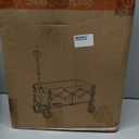 Nice C Beach Wagon, Heavy Duty Folding Utility Cart with 9" Balloon Wheels for Sand, 220 lbs Capacity, Adjustable Handle, Collapsible Beach Cart for Camping, Picnic, Outdoor, Groceries