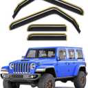in-Channel Window Rain Guards Fit for 2018-2026 Jeep Wrangler JL and 2020-2026 Jeep Gladiator Truck, Window Visors Window Deflectors Vent Visors Vent Shades Car Accessories -4 pcs