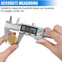 Digital Caliper Measuring Tool, Stainless Steel Vernier Caliper Digital Micrometer with Large LCD Screen, Easy Switch from Inch Metric Fraction, 6 Inch Caliper Tool for DIY/Household