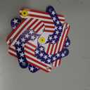 24 Pcs 22" H 4th of July Pinwheels Patriotic American Flag Pinwheels Red Blue White Stars Stripes Wind Spinner for Outside Independence Day Memorial Day Decorations for Yard Garden Supplies
