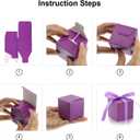 KPOSIYA 100 Pack Favor Boxes 2x2x2 inch Candy Boxes Gold Gift Boxes with Ribbons for Wedding Baby Shower Decorations Birthday Party Supplies