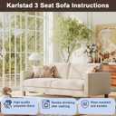 Karlstad Sofa Cover for The IKEA Karlstad 3 Seat (Not 2 Seat) Cream