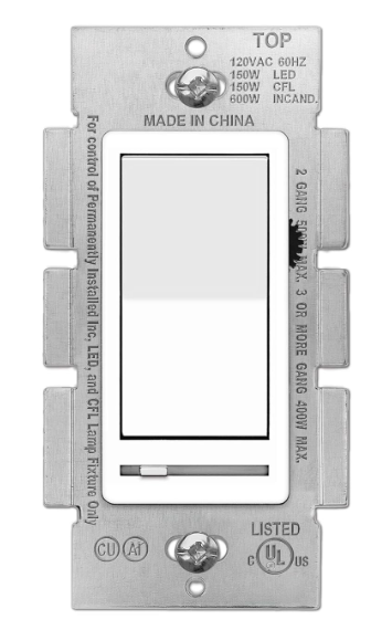 BESTTEN 3 Pack Dimmer Light Switch, Single Pole or 3-Way, Compatible with Dimmable LED, CFL, Incandescent and Halogen Bulb, LED Slide Dimmer Switch, Neutral Wire Not Required, 120VAC, UL Listed, White