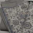 Washable 4x12 Wide Hallway Runners: Vintage Soft Runners for Living Room Bedroom Stain Resistant Carpet with Non-Slip Backing for Entryway Ktichen Ultra Thin Bathroom Carpet for Dining Room(Grey,4x12)