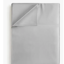 Full Size Flat Bed Sheet - Hotel Luxury Single Flat Sheet Only - Wrinkle Free & Fade Resistant Flat Sheet - Extra Soft, Comfy & Breathable Flat Sheet for Women & Men - French Grey Top Flat Sheet Only