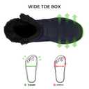 CENNID Women's Winter Snow Boots Waterproof Warm Fur Lined Slip on Ankle Booties Orthopedic Boots Outdoor Insulated Winter Shoes, Navy 9 (Blue)