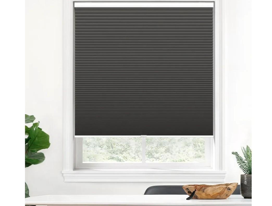 Cordless Cellular Shades, Blackout Honeycomb Shades with 1.5 inch Cells, Room Darkening Thermal Insulation Noise Reduction Blinds for Windows, 48" W x 72"