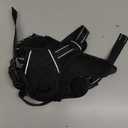 Adjustable Reflective Black No-Pull Dog Harness with 2 Leash ClipsSoft Padded Vest for Large Dog, Easy to Put on and Take Off, Black L