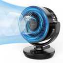 DR.PREPARE Oscillating Air Circulator Fan for Bedroom, 11.3 Height Powerful Table Fan, 70 Auto-Oscillating, 100 Adjustable Tilt, 3 Speeds, Efficient Cooling & Circulation for Home, Kitchen, Office