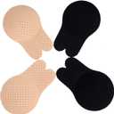 2 Pairs Women's Adhesive Bra,Strapless Backless Sticky Bra Lift Up Nipple Cover