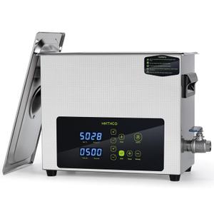 Ultrasonic Cleaner, One-Touch Cleaning,Heating, Deep Mode, ECO Energy-Saving Ultrasonic Cleaning Machine Excellent for Labs,Carburetor,Jewelry,Dentures,Automotive & Industrial Parts. (6L)