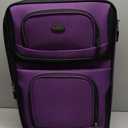 U.S. Traveler Rio Rugged Fabric Expandable Carry-on Luggage, Purple, Set