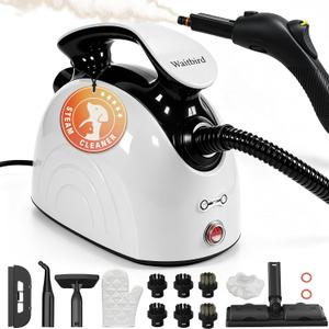 Waitbird 4.5 Bar 300°F Steam Cleaner for Bathroom, Kitchen, Floor & Grout | Easy Use | Quick Heat Up | Large Tank | Quiet Operation | Safety Lock | 21 Accessories for Tiles, Toilets, Stovetop & Carpet
