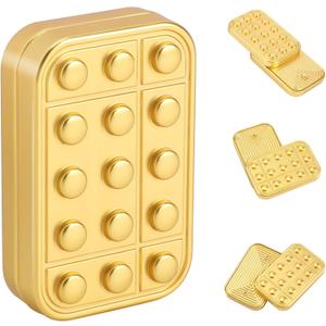 Fidget Toys Adults Metal Magnetic Fidget Slider Magnet Finger Haptic EDC Helps for Adults Office Desk Finger Massage Relief Anxiety and Stress (Golden)