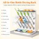 Lifewit Large Baby Bottle Drying Rack with Drain Mat & 15 Hooks, Newborn Essentials Must Haves, Countertop Holder Organizer for Baby Stuff, Rack Dryer for Pacifiers, Weighted Straws, Pump Parts