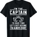 Captain of The Boat - T Shirt T-Shirt. L Size