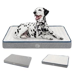 EMPSIGN Reversible Cool and Warm Dog Bed for Crate Pad, Pet Beds with Washable and Removable Cover, Dogs Crate Beds Sleeping Mats, Beds for Dog Crate for Large Medium Small Dogs, Grey, XL (42"x 28"x 2"), 90LBS PETS