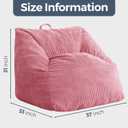 MAXYOYO Bean Bag Chair, Floor Sofa with Handle, Bean Bag Chairs for Adults and Kids, Teens Living Room Bean Bag, Accent Sofa Chair with Pocket for Gaming Reading Relaxing, Standard 35.43 x 33.46 x 31.5 inches