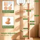 4-Level Floor-to-Ceiling Cat Tree Height Adjustable 55-115in